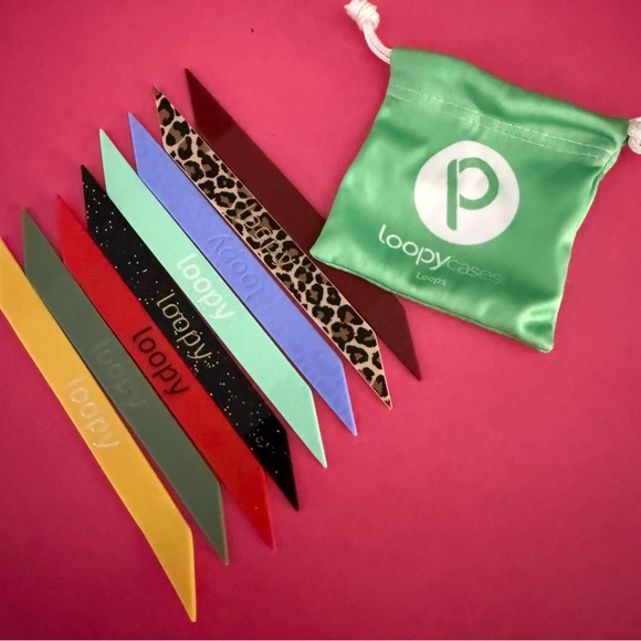 Loopy Case Vibrant Phone Straps with Green Pouch - Picture 1 of 2